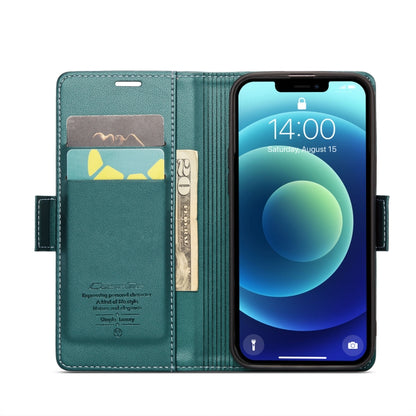 iPhone 12 mini Case - Butterfly Buckle, RFID, Litchi Leather, Card Slot