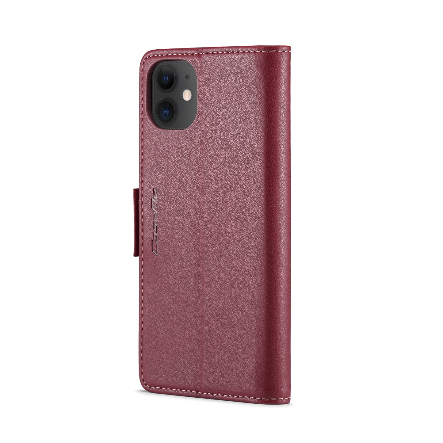 iPhone 11 Leather Case - RFID Anti-Theft, Butterfly Buckle, Litchi Texture, Card Slot