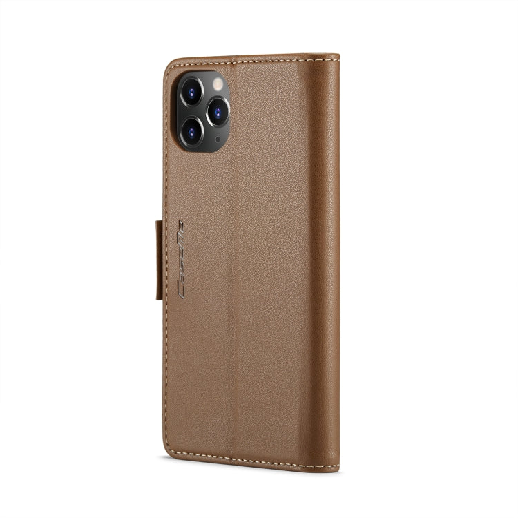 iPhone 11 Pro Leather Case - RFID Anti-Theft, Butterfly Buckle, Litchi Texture, Card Slot