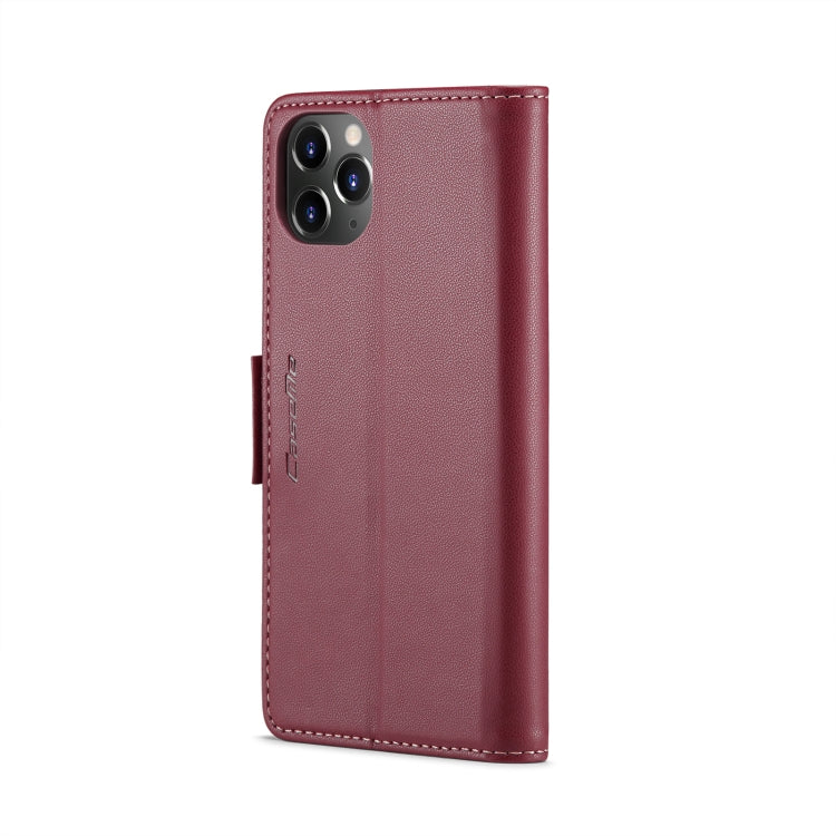 iPhone 11 Pro Leather Case - RFID Anti-Theft, Butterfly Buckle, Litchi Texture, Card Slot