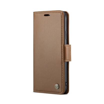 iPhone XS Max Leather Case - RFID Anti-Theft, Butterfly Buckle, Litchi Texture, Card Slot