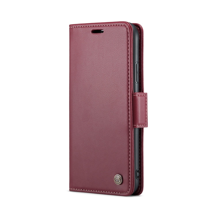 iPhone XR Leather Case - RFID Anti-Theft, Butterfly Buckle, Litchi Texture, Card Slot