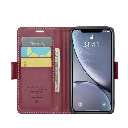 iPhone XR Leather Case - RFID Anti-Theft, Butterfly Buckle, Litchi Texture, Card Slot