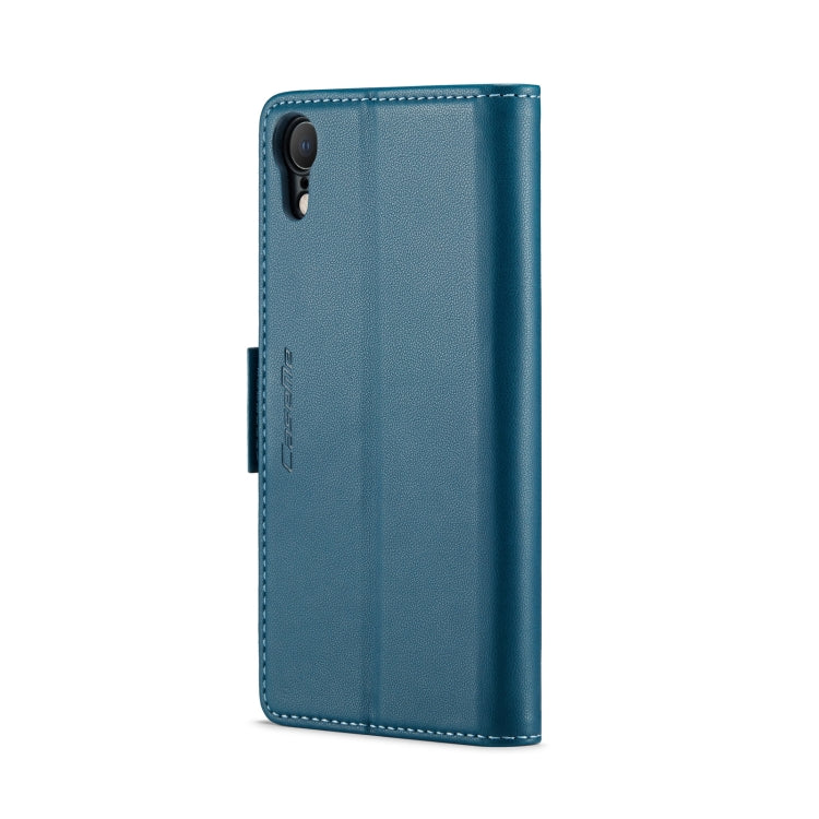 iPhone XR Leather Case - RFID Anti-Theft, Butterfly Buckle, Litchi Texture, Card Slot