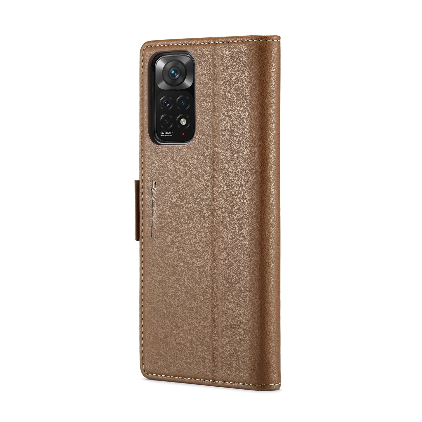 Xiaomi Redmi Note 11 4G Leather Case - RFID Anti-Theft, Litchi Texture, Wallet & Stand Design