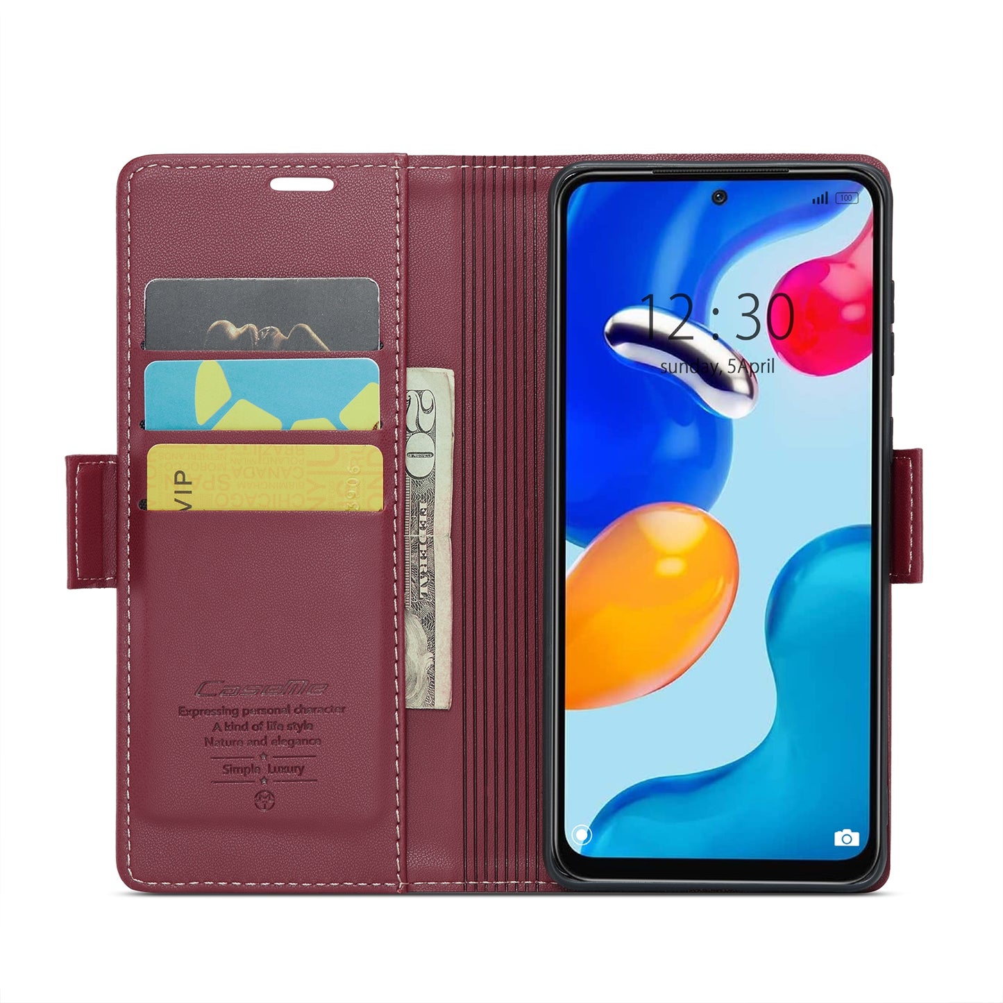 Xiaomi Redmi Note 11 4G Leather Case - RFID Anti-Theft, Litchi Texture, Wallet & Stand Design