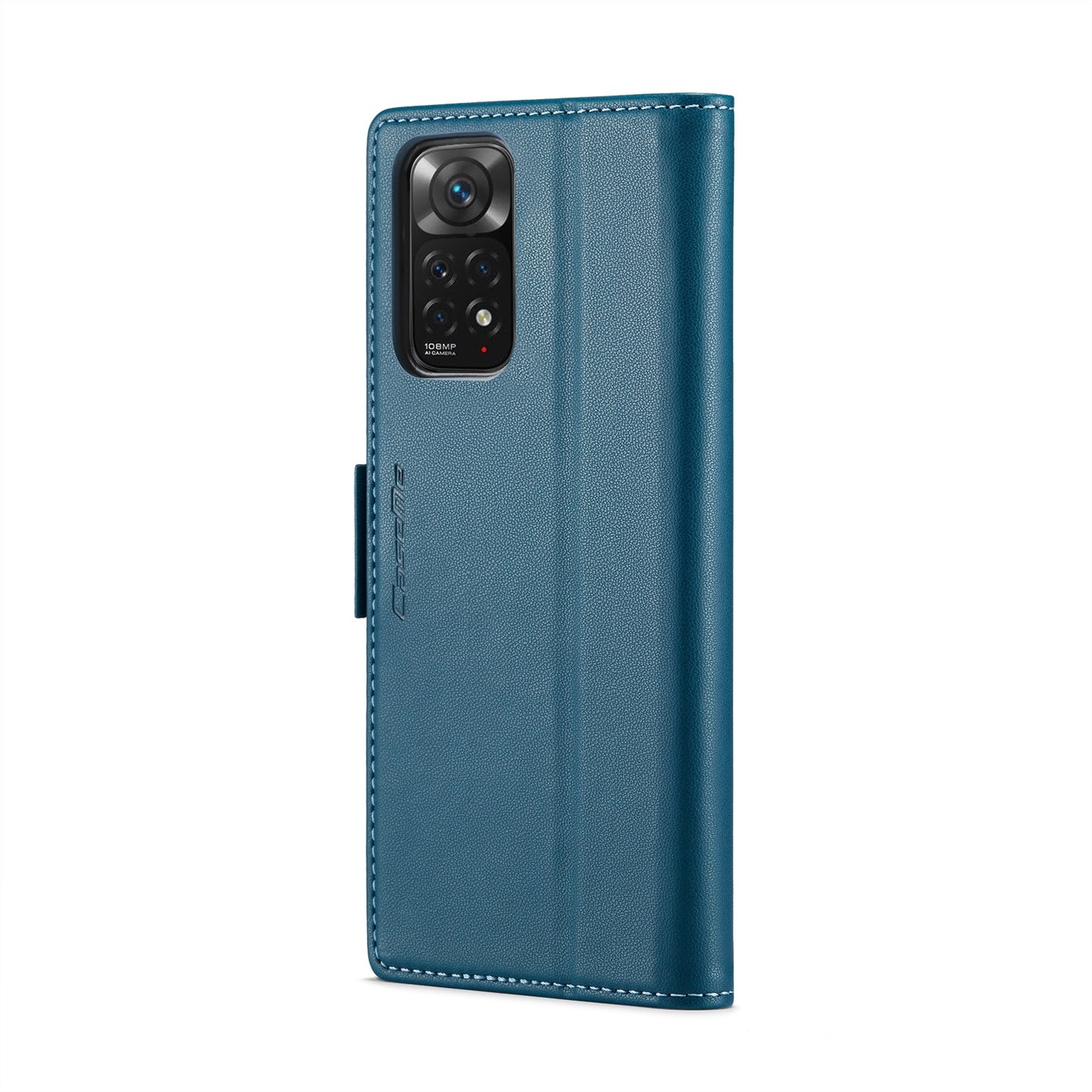 Xiaomi Redmi Note 11 4G Leather Case - RFID Anti-Theft, Litchi Texture, Wallet & Stand Design