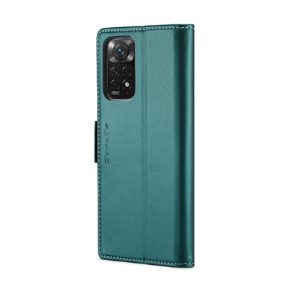 Xiaomi Redmi Note 11 4G Leather Case - RFID Anti-Theft, Litchi Texture, Wallet & Stand Design