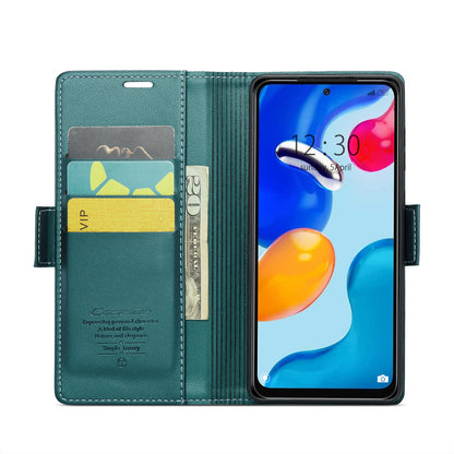 Xiaomi Redmi Note 11 4G Leather Case - RFID Anti-Theft, Litchi Texture, Wallet & Stand Design