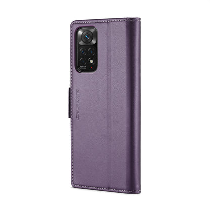 Xiaomi Redmi Note 11 4G Leather Case - RFID Anti-Theft, Litchi Texture, Wallet & Stand Design