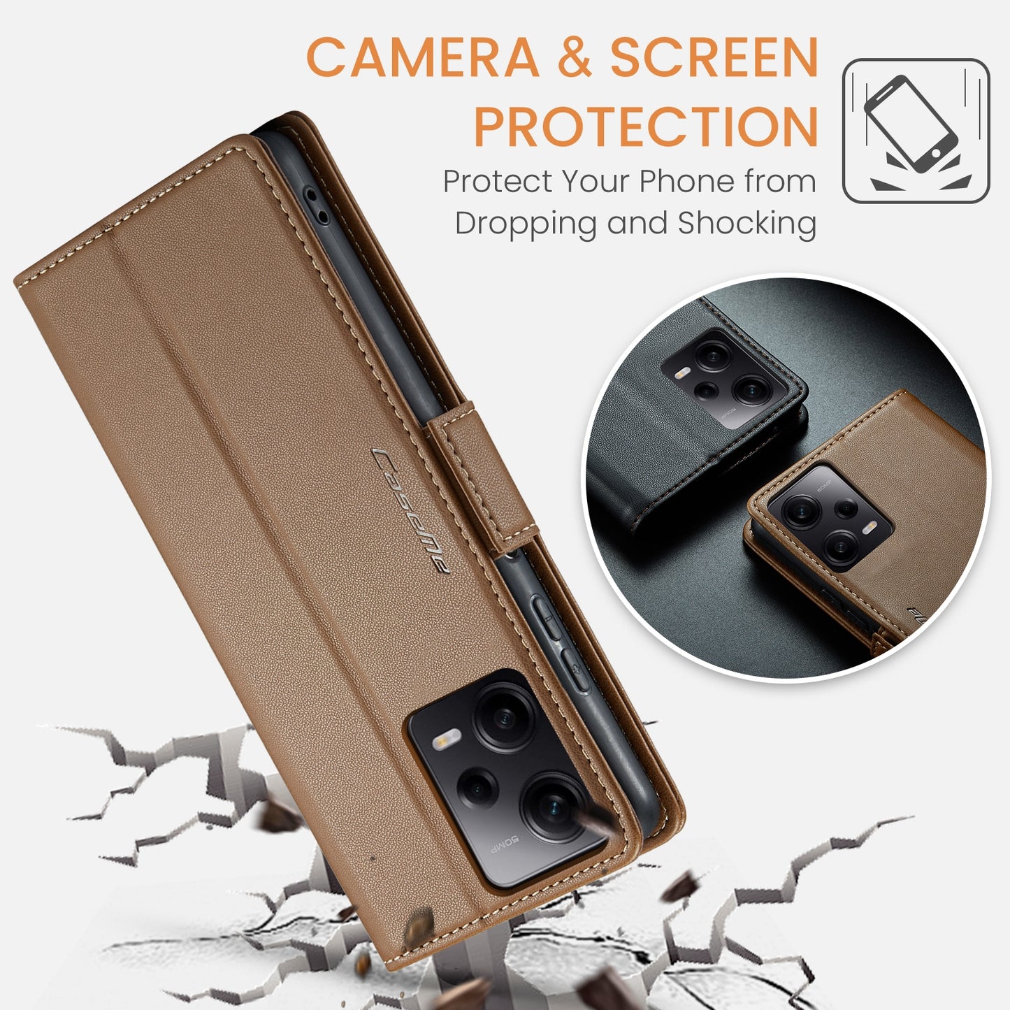 Xiaomi Poco X5 Pro 5G Leather Case - RFID Anti-Theft, Litchi Texture, Wallet & Stand Design