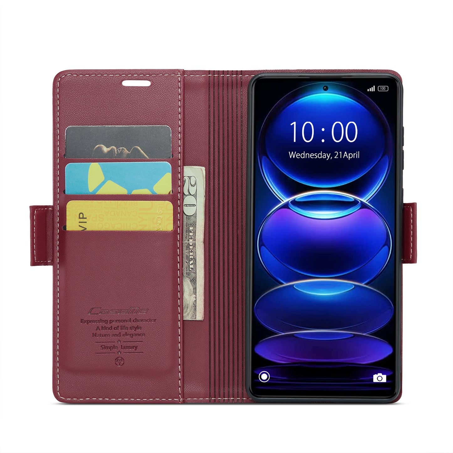 Xiaomi Poco X5 Pro 5G Leather Case - RFID Anti-Theft, Litchi Texture, Wallet & Stand Design