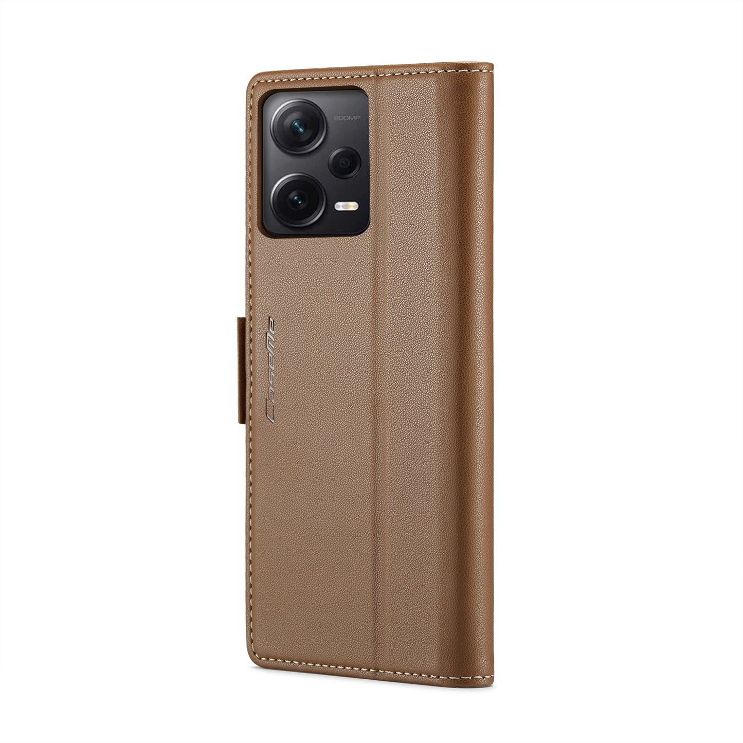 Xiaomi Redmi Note 12 Pro+ 5G Leather Case - RFID Anti-Theft, Litchi Texture, Wallet & Stand Design