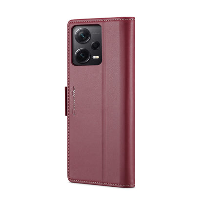 Xiaomi Redmi Note 12 Pro+ 5G Leather Case - RFID Anti-Theft, Litchi Texture, Wallet & Stand Design