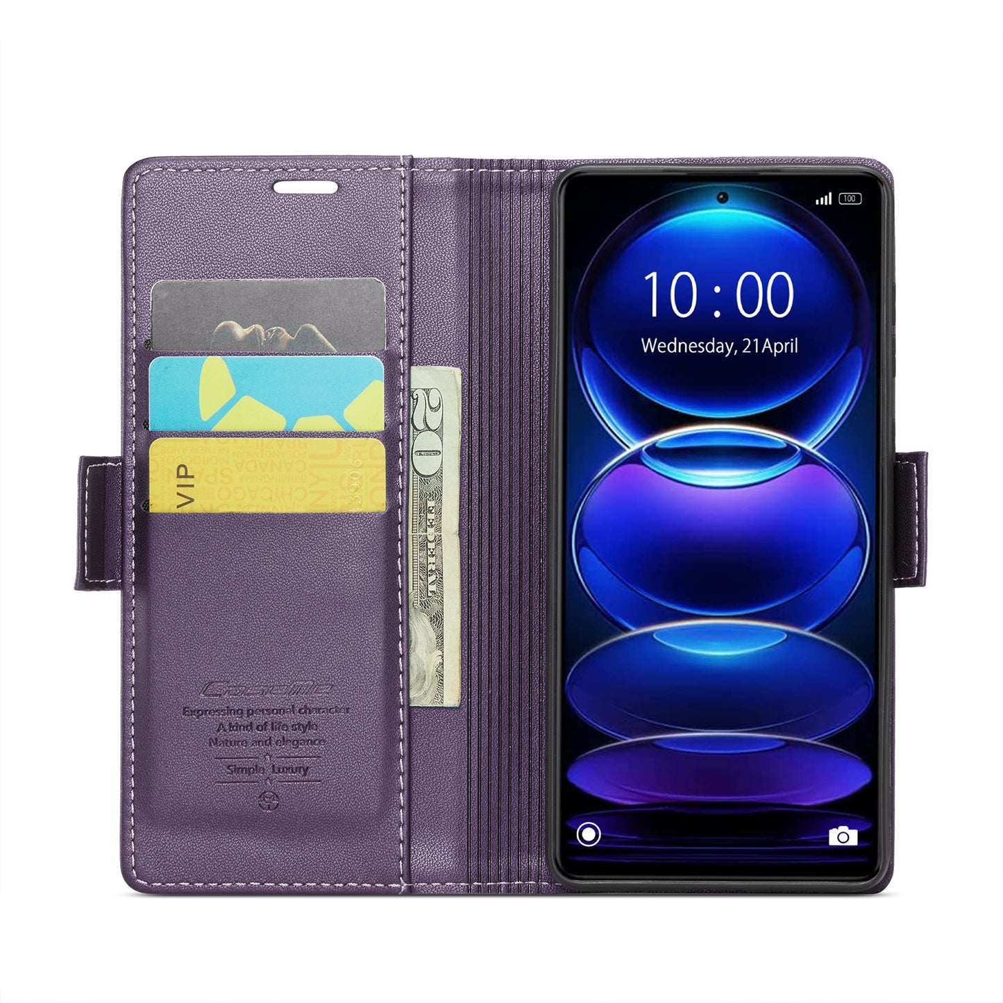 Xiaomi Redmi Note 12 Pro+ 5G Leather Case - RFID Anti-Theft, Litchi Texture, Wallet & Stand Design