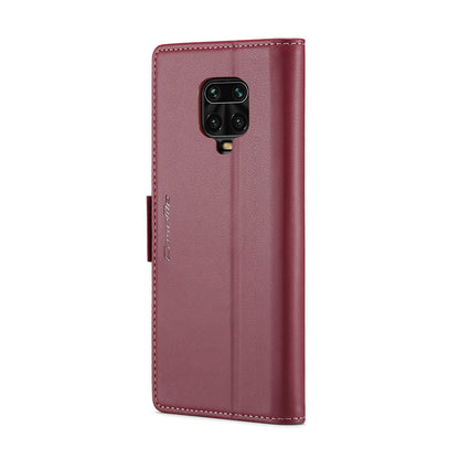 Xiaomi Redmi Note 9S/Note 9 Pro/Note 9 Pro Max Leather Case - RFID Anti-Theft, Litchi Texture, Wallet & Stand Design