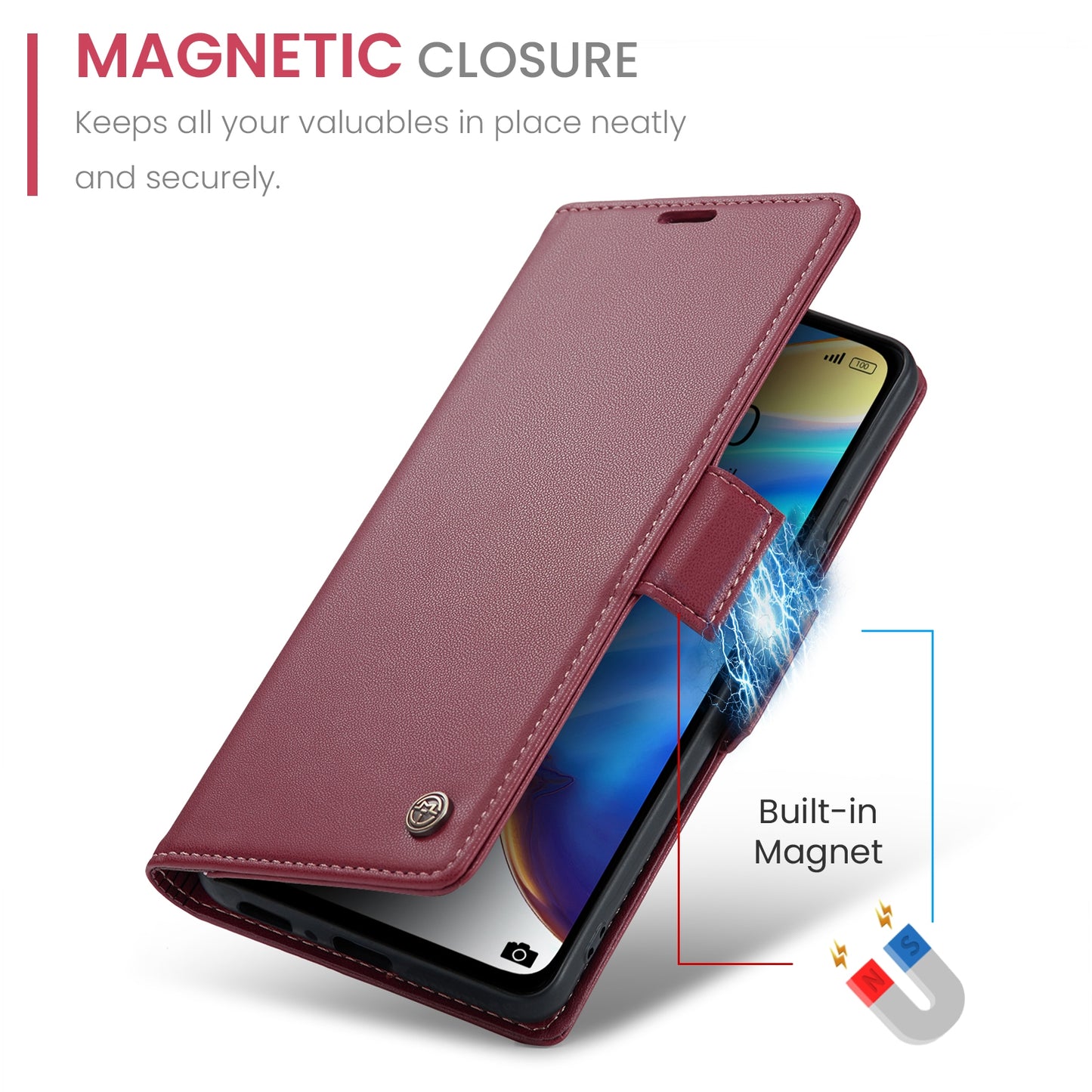 Xiaomi Mi 10T 5G／10T Pro 5G Leather Case - RFID Anti-Theft, Litchi Texture, Wallet & Stand Design