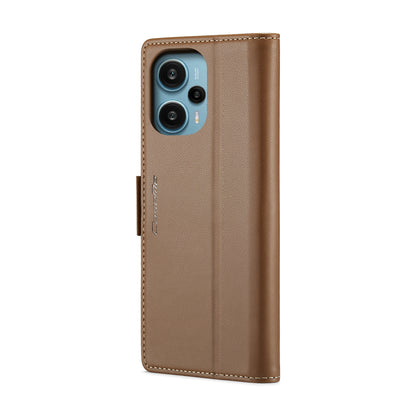 Xiaomi Poco F5 5G/Redmi Note 12 Turbo 5G Leather Case - RFID Anti-Theft, Litchi Texture, Wallet & Stand Design