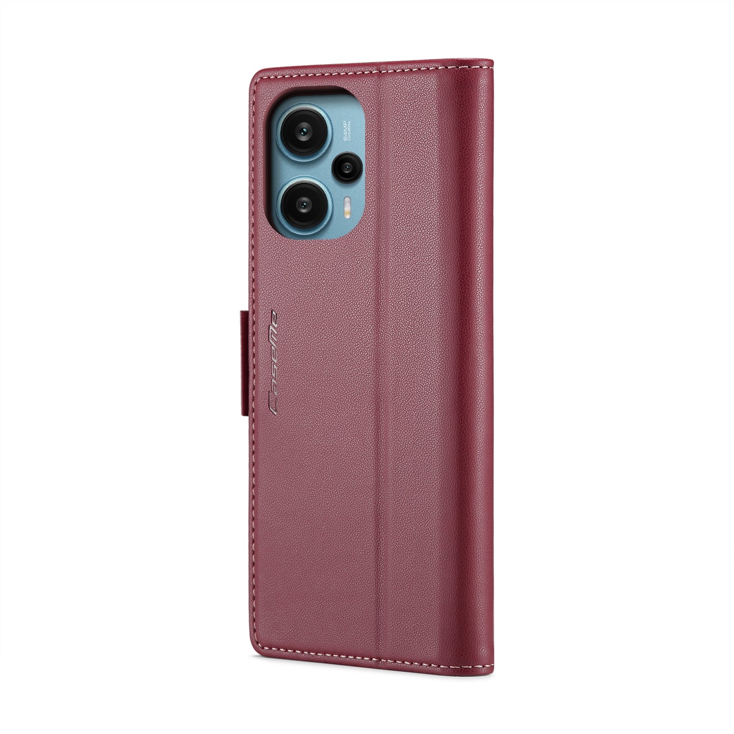 Xiaomi Poco F5 5G/Redmi Note 12 Turbo 5G Leather Case - RFID Anti-Theft, Litchi Texture, Wallet & Stand Design