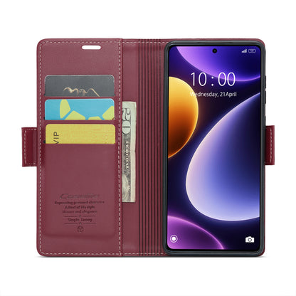 Xiaomi Poco F5 5G/Redmi Note 12 Turbo 5G Leather Case - RFID Anti-Theft, Litchi Texture, Wallet & Stand Design