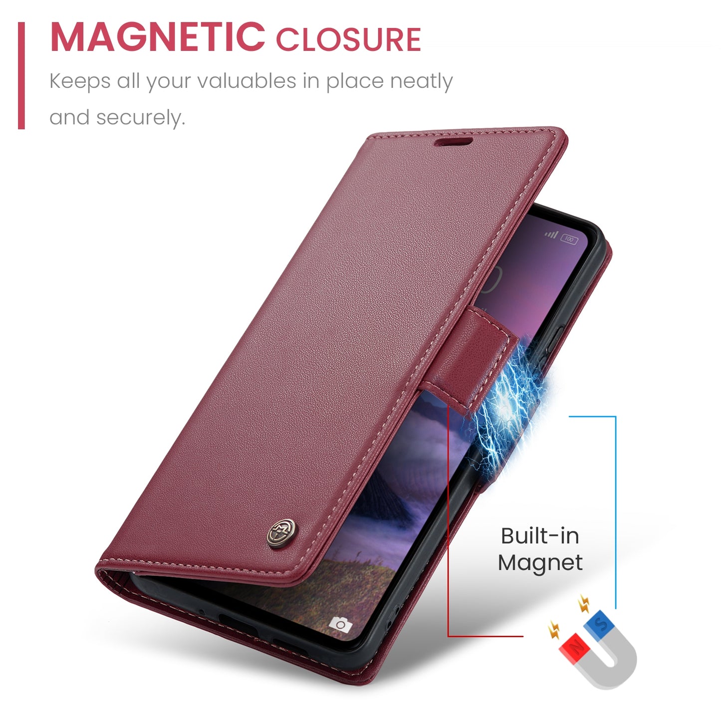 Xiaomi Redmi 12 4G／12 5G／Note 12R／POCO M6 Pro 5G Leather Case - RFID Anti-Theft, Litchi Texture, Wallet & Stand Design