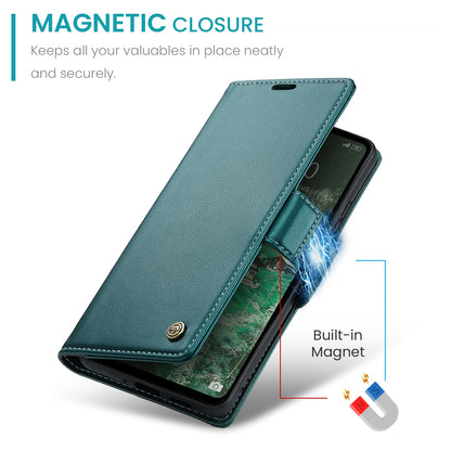 Xiaomi Redmi 12 4G／12 5G／Note 12R／POCO M6 Pro 5G Leather Case - RFID Anti-Theft, Litchi Texture, Wallet & Stand Design