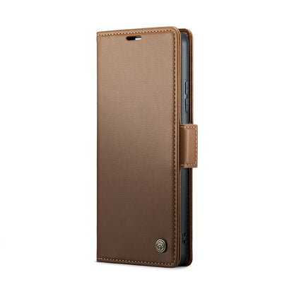 Xiaomi 14 Pro Leather Case - RFID Anti-Theft, Litchi Texture, Wallet & Stand Design