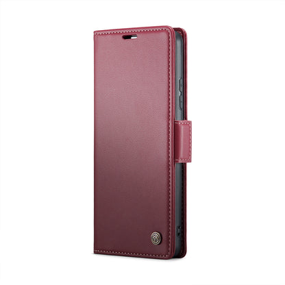 Xiaomi 14 Leather Case - RFID Anti-Theft, Litchi Texture, Wallet & Stand Design