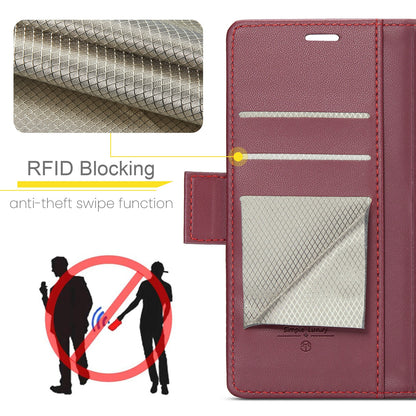 Xiaomi 14 Leather Case - RFID Anti-Theft, Litchi Texture, Wallet & Stand Design