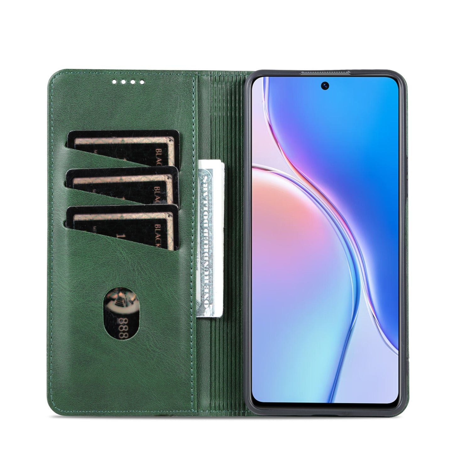 Huawei Maimang 20 Leather Wallet Case with Card Holder & Magnetic Closure