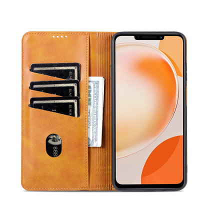 Huawei Enjoy 60X Leather Wallet Case with Card Holder & Magnetic Closure