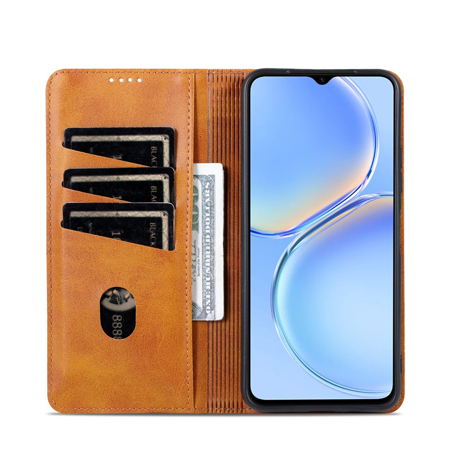 Huawei Maimang A20 Leather Wallet Case with Card Holder & Magnetic Closure