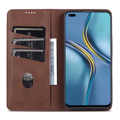 Huawei Enjoy 60 Pro Leather Wallet Case with Card Holder & Magnetic Closure