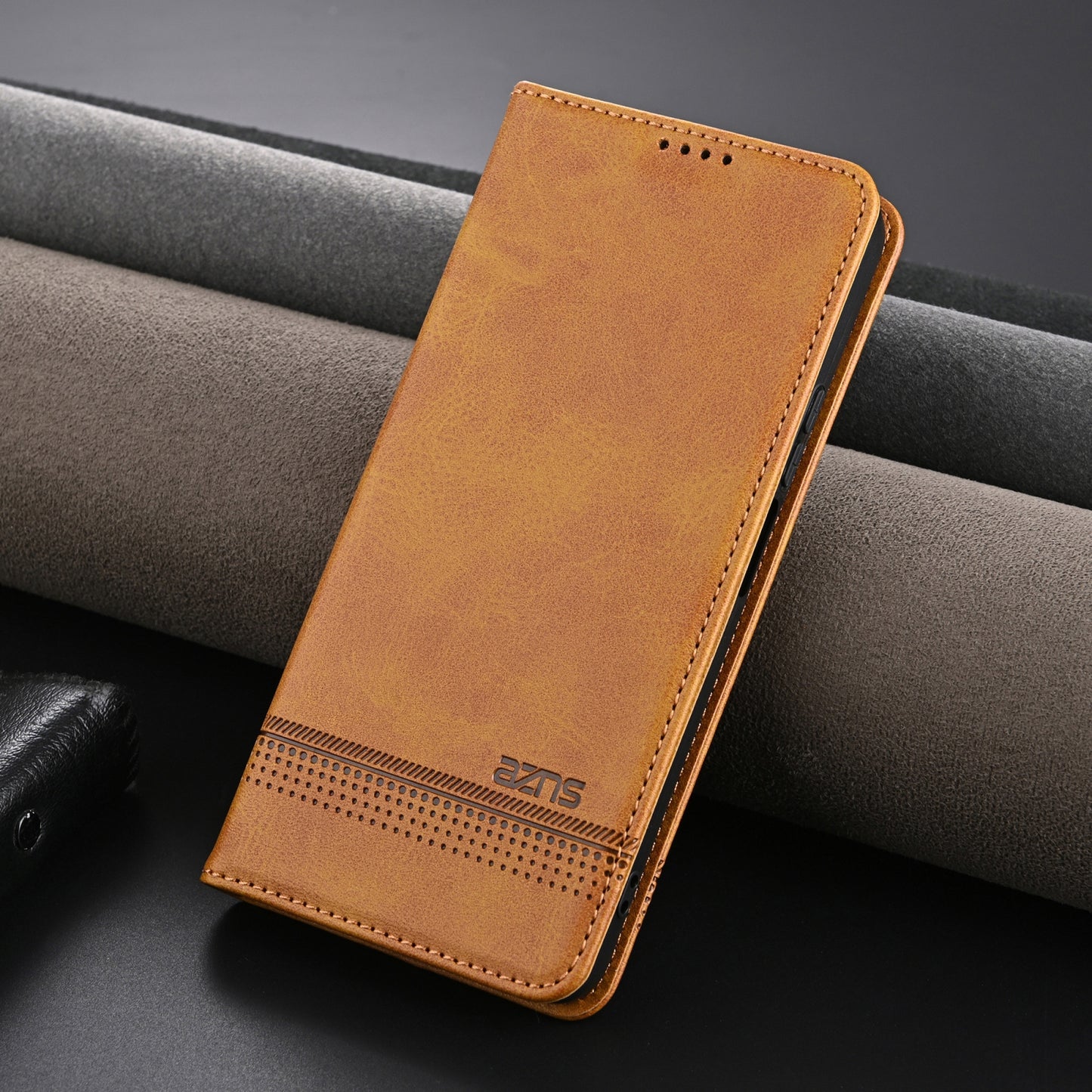 Huawei Enjoy 70 Leather Wallet Case with Card Holder & Magnetic Closure