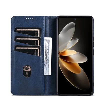 Huawei Nova 12 Leather Wallet Case with Card Holder & Magnetic Closure