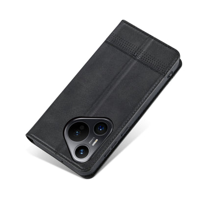 Huawei Pura 70 Leather Wallet Case with Card Holder & Magnetic Closure