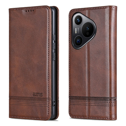 Huawei Pura 70 Leather Wallet Case with Card Holder & Magnetic Closure