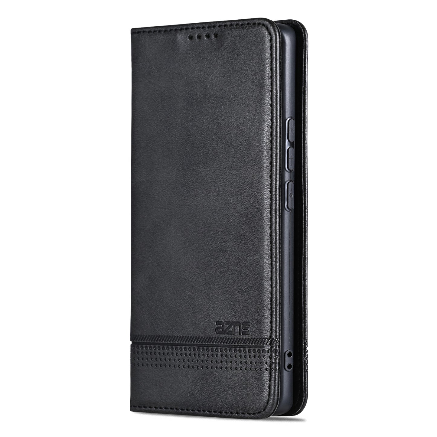 Huawei Pura 70 Pro/70 Pro+ Fine Hole Leather Wallet Case with Card Holder & Magnetic Closure