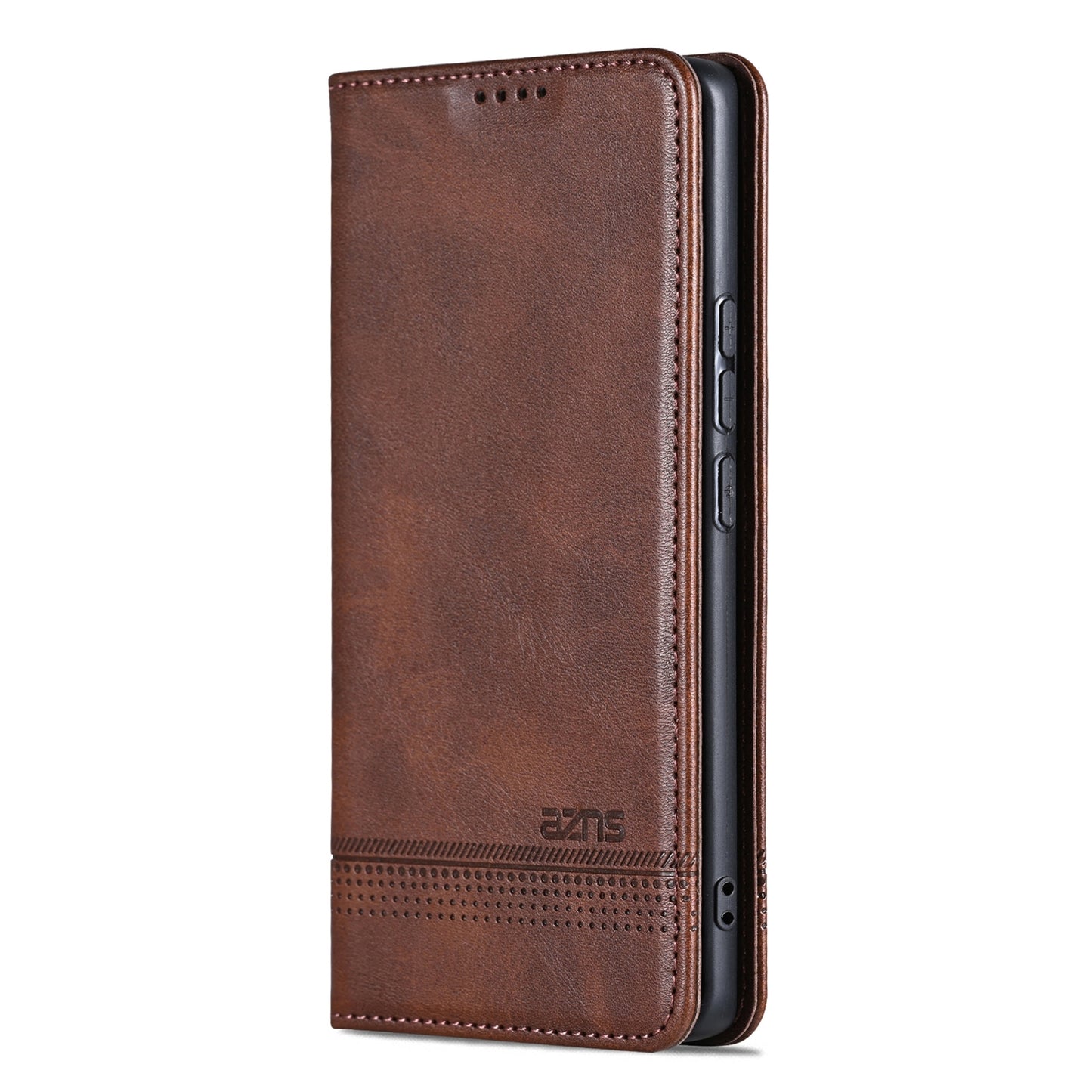 Huawei Pura 70 Fine Hole Leather Wallet Case with Card Holder & Magnetic Closure