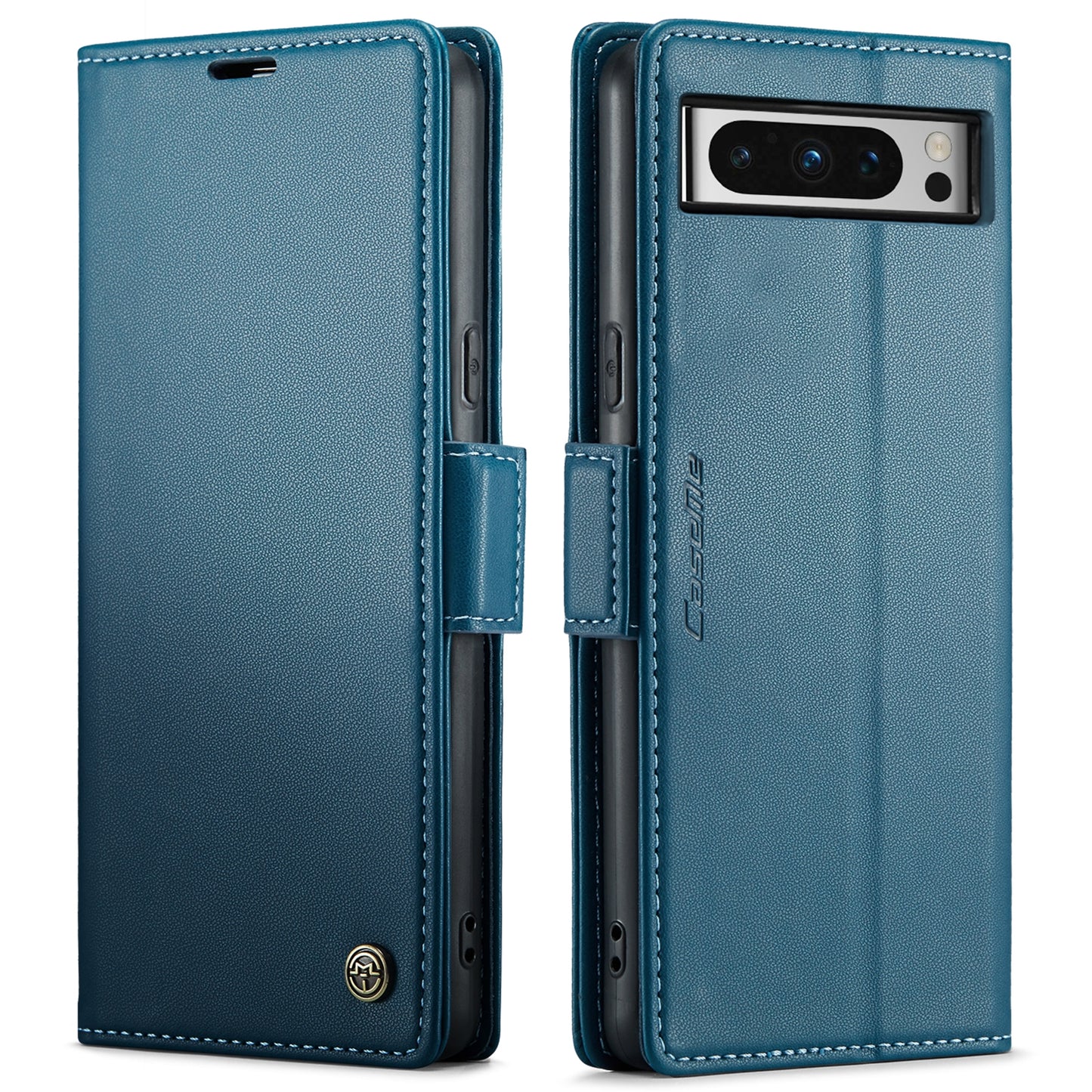 Google Pixel 8 Pro Leather Case - RFID Anti-theft Litchi Texture with Butterfly Buckle, Card Slot & Stand