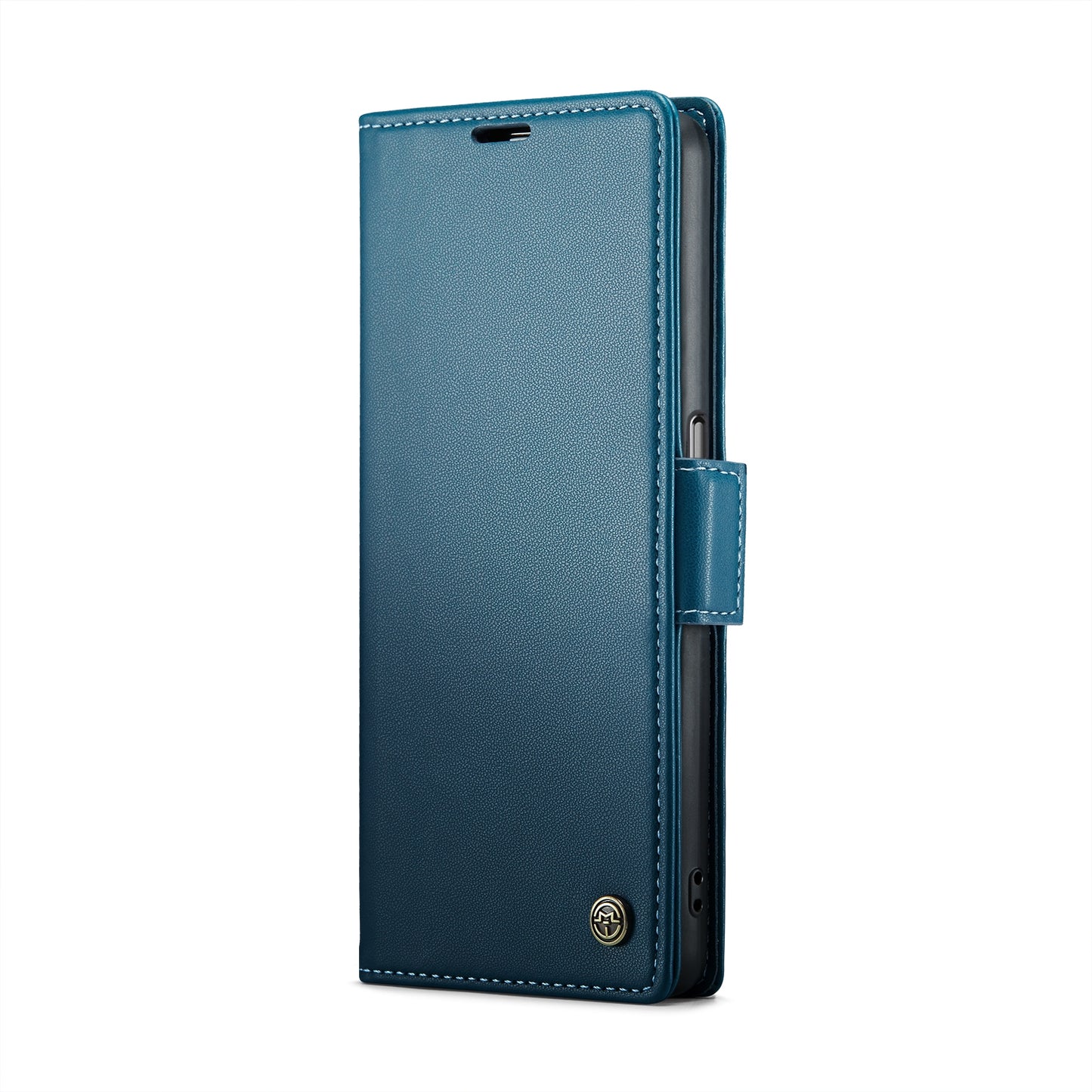 OPPO A57/A57s 4G Leather Case - RFID Anti-theft, Butterfly Buckle, Litchi Texture, Card Slot & Stand