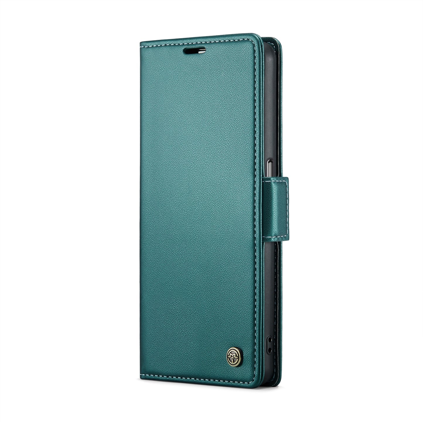 OPPO A77s Leather Case - RFID Anti-theft, Butterfly Buckle, Litchi Texture, Card Slot & Stand