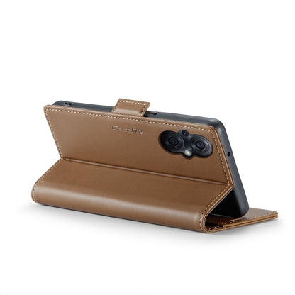 OPPO Reno7 Z / Reno7 Lite Leather Case - RFID Anti-theft, Butterfly Buckle, Litchi Texture, Card Slot & Stand