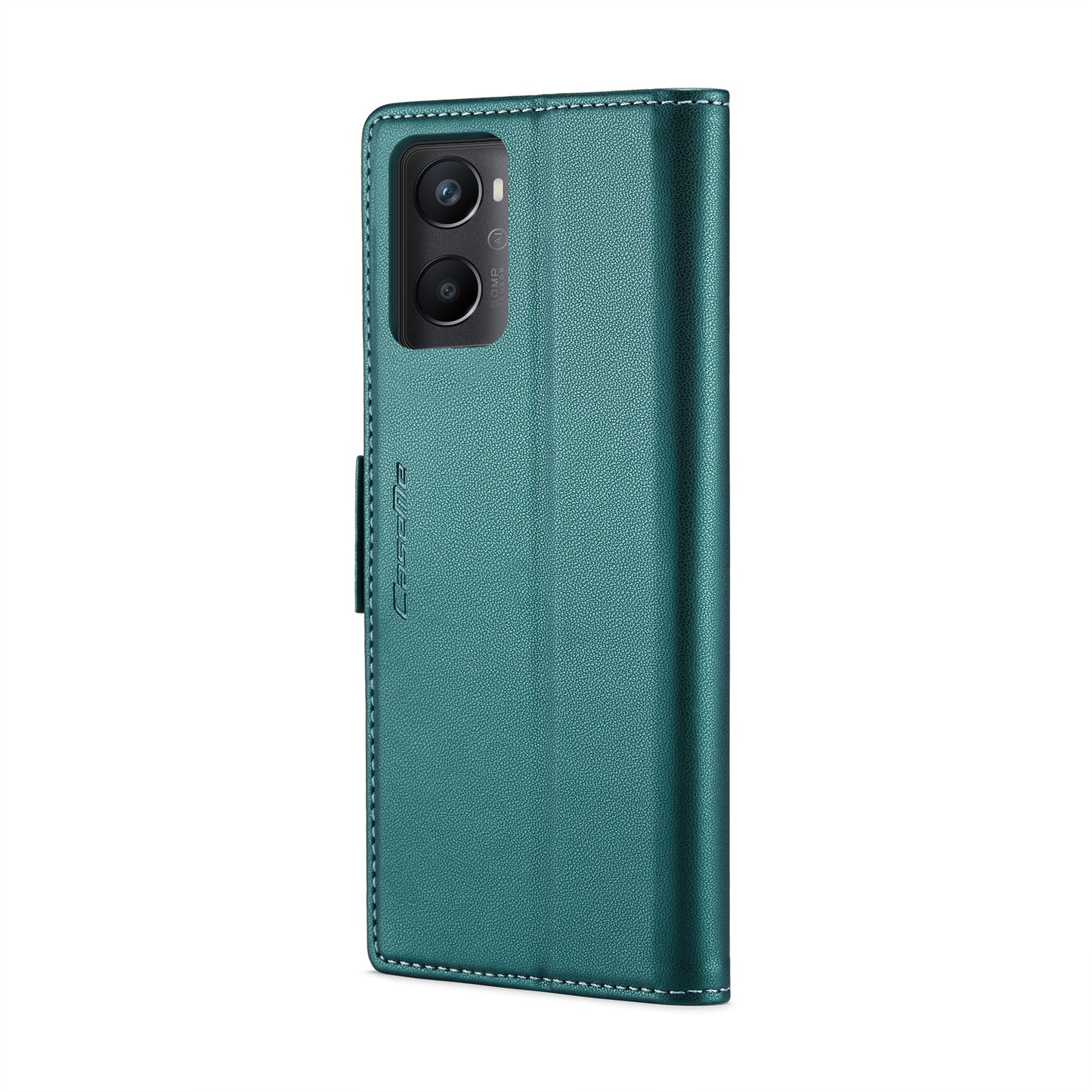 OPPO A96 4G / A36 4G / K10 4G / A76 4G Leather Case - RFID Anti-theft, Butterfly Buckle, Litchi Texture, Card Slot & Stand