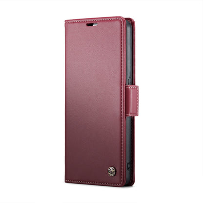 OPPO Reno8 T 4G Leather Case - RFID Anti-theft, Butterfly Buckle, Litchi Texture, Card Slot & Stand