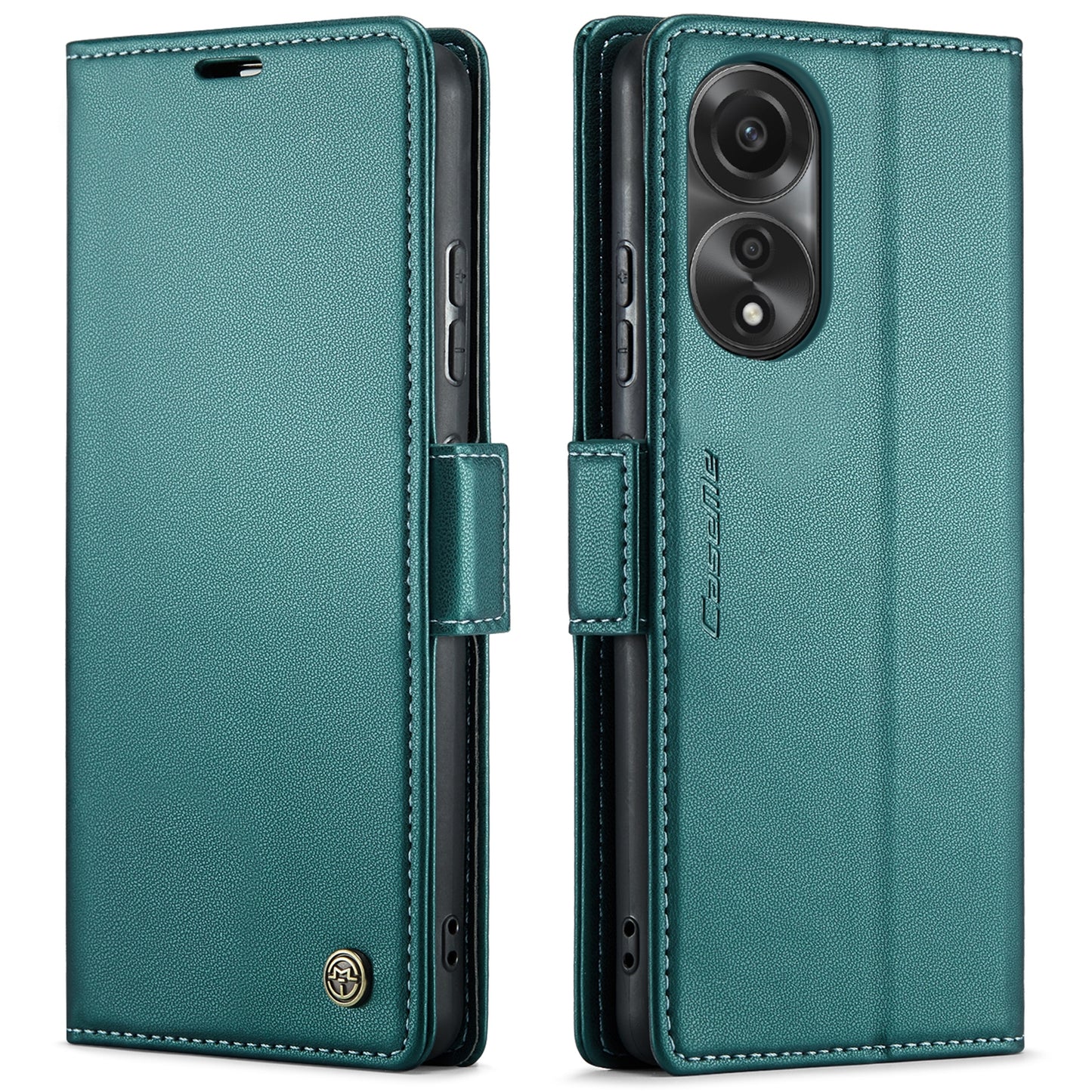 OPPO A78 4G Leather Case - RFID Anti-theft, Butterfly Buckle, Litchi Texture, Card Slot & Stand