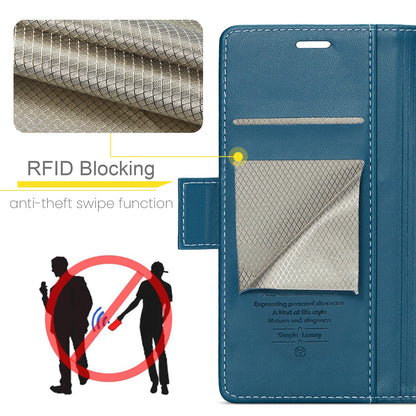 OPPO Reno10 5G／Reno10 Pro Leather Case - RFID Anti-theft, Butterfly Buckle, Litchi Texture, Card Slot & Stand