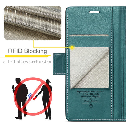 OPPO Reno10 5G／Reno10 Pro Leather Case - RFID Anti-theft, Butterfly Buckle, Litchi Texture, Card Slot & Stand