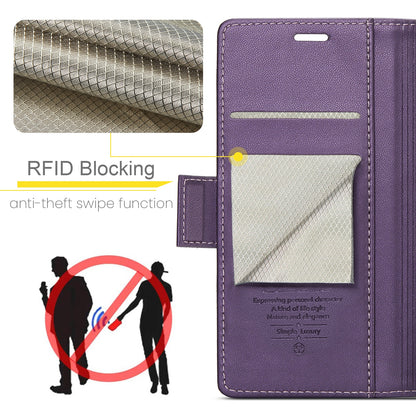 OPPO Reno10 5G／Reno10 Pro Leather Case - RFID Anti-theft, Butterfly Buckle, Litchi Texture, Card Slot & Stand