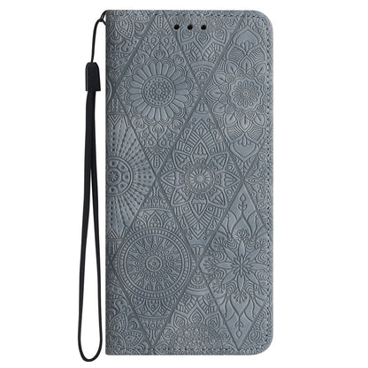 Samsung Galaxy S21 5G Embossed Leather Case with Card Holder & Stand